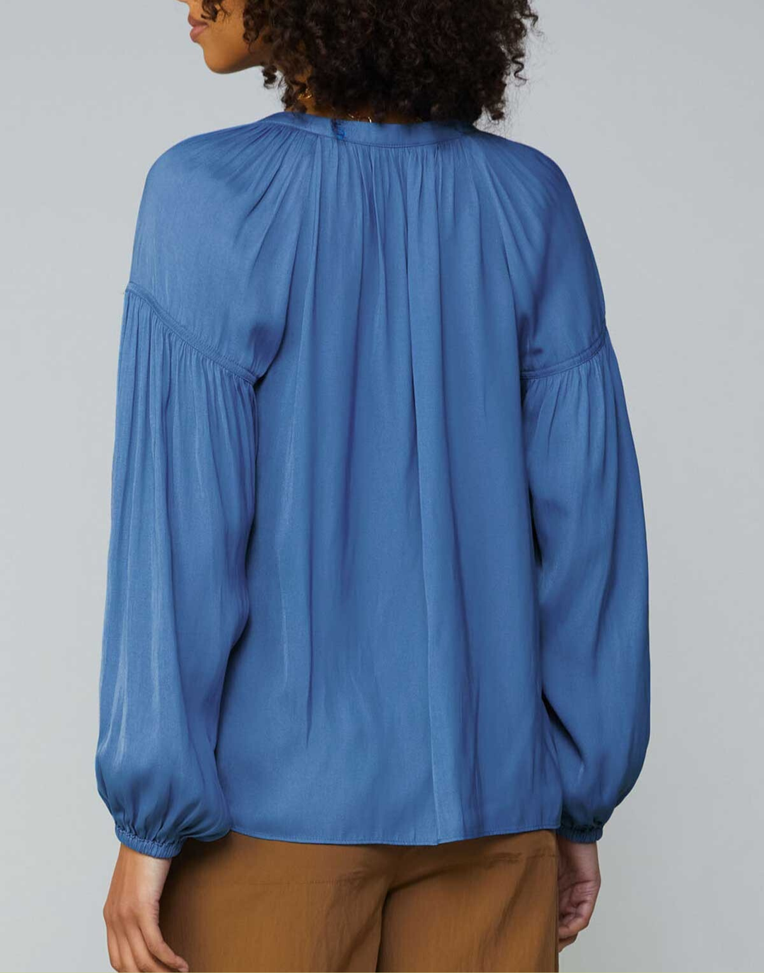 Long Sleeve Tie Blouse