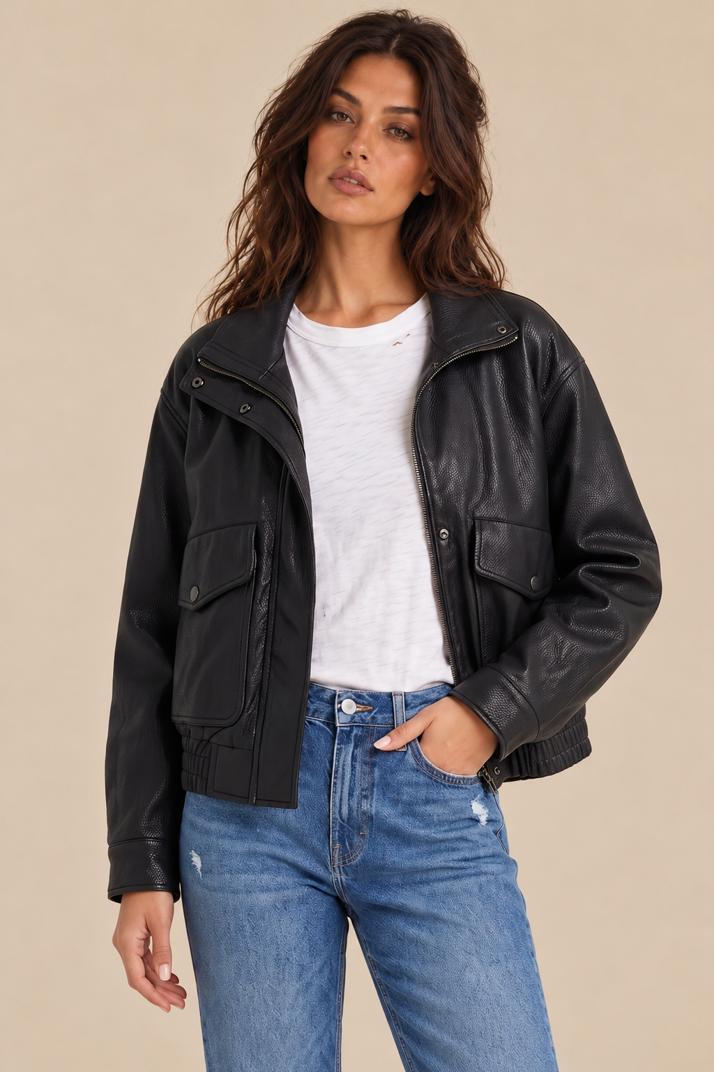Vegan Leather Jacket