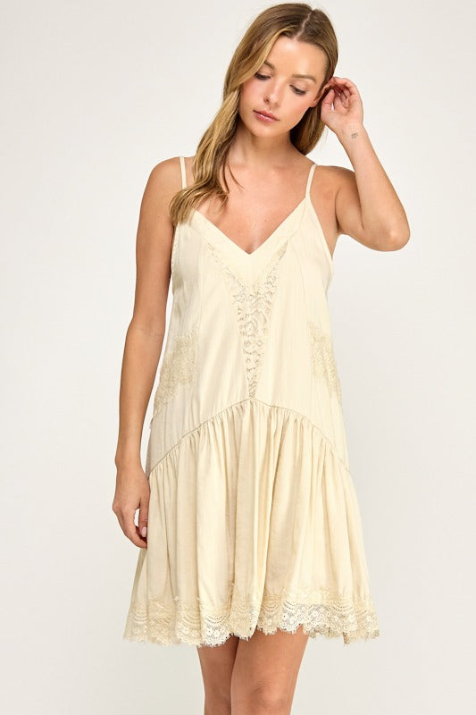Lace Cami Mini Dress