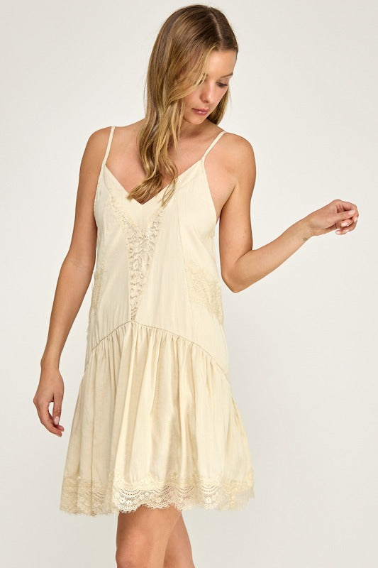 Lace Cami Mini Dress