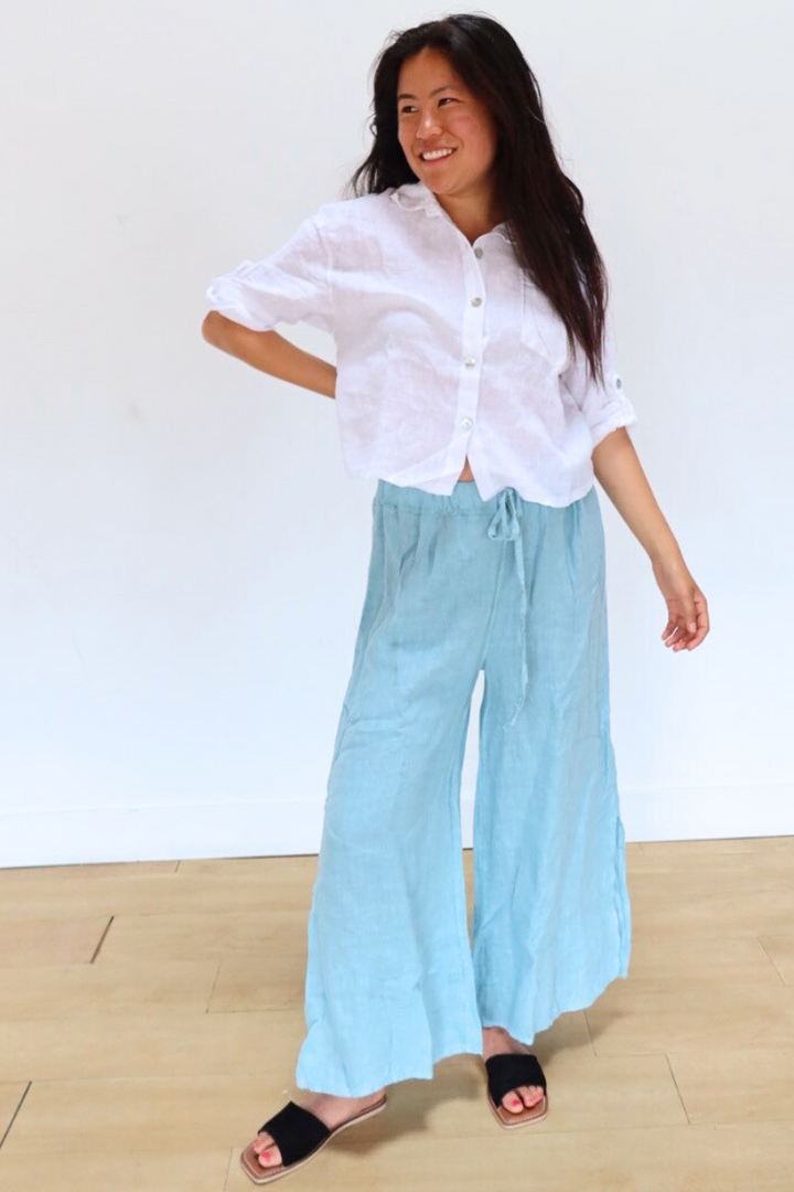 Wide Leg Linen Pants