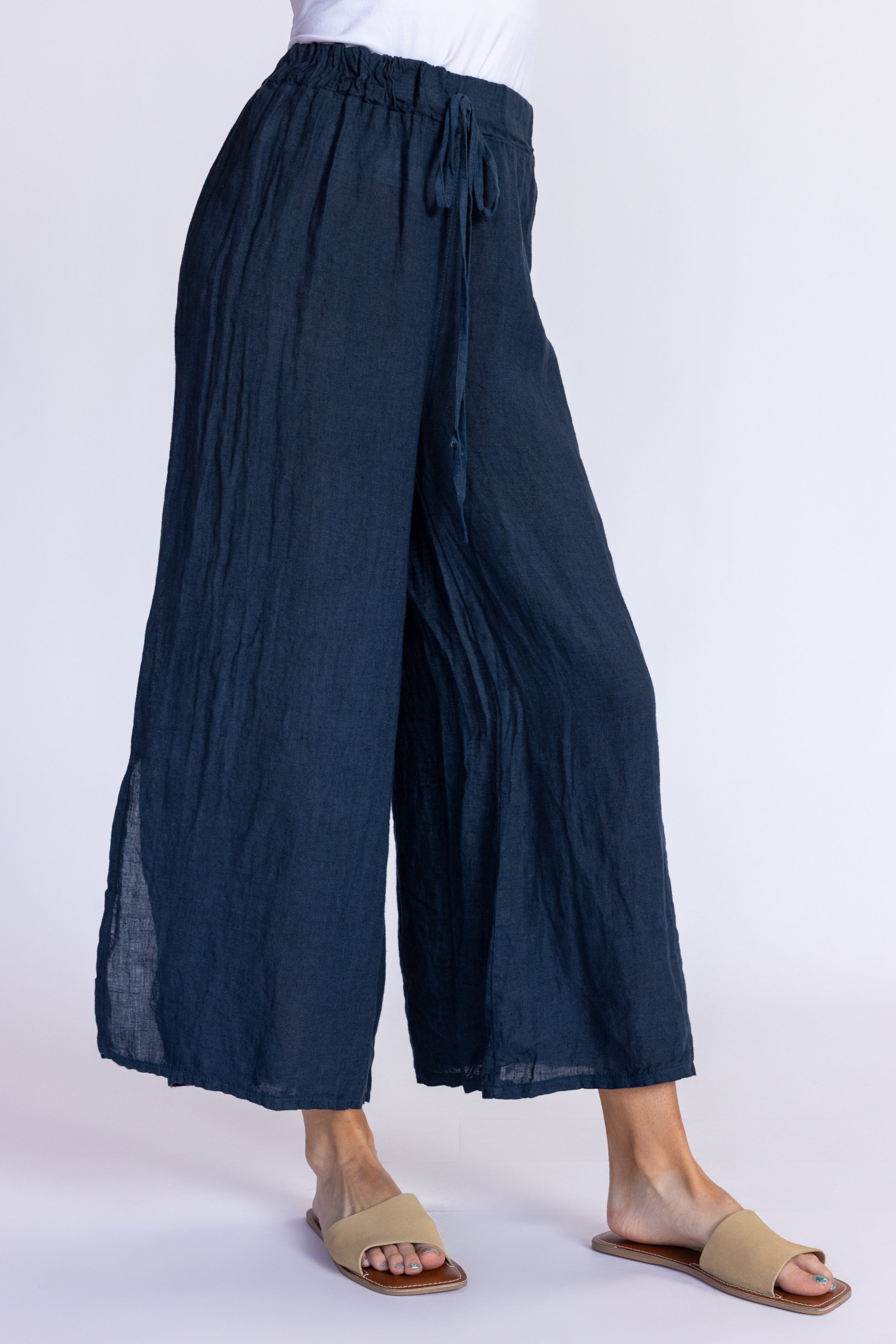 Wide Leg Linen Pants – Nati Boutique