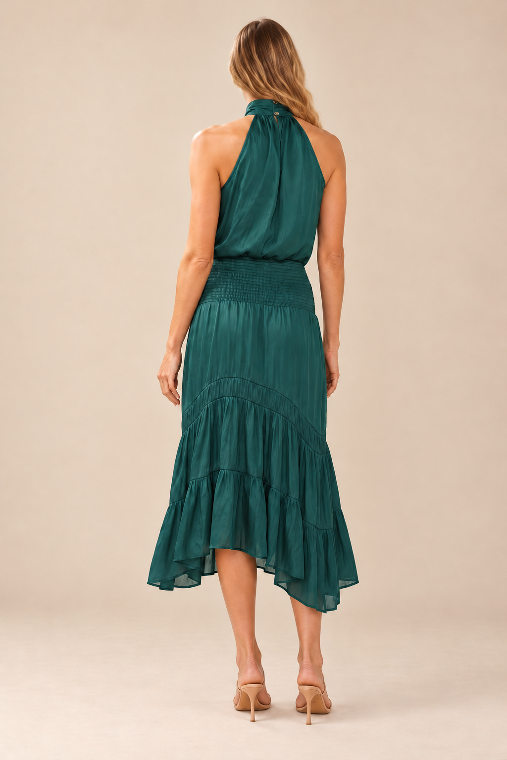 Ariana Halter Neck Midi Dress