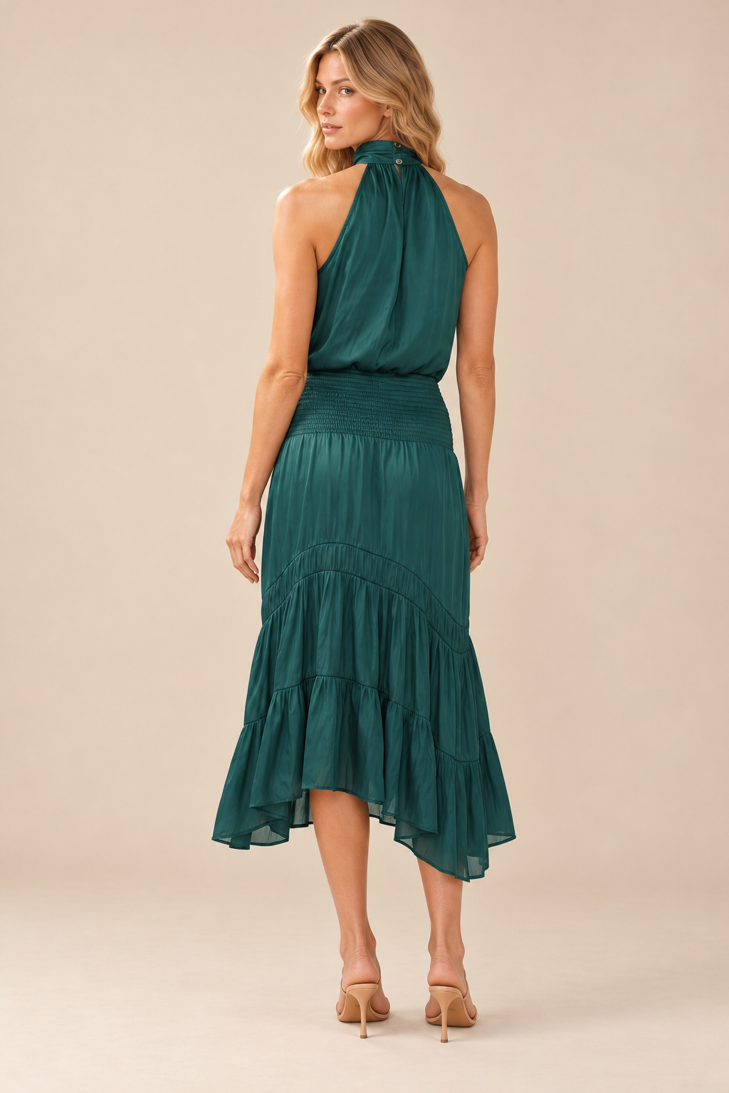 Ariana Halter Neck Midi Dress