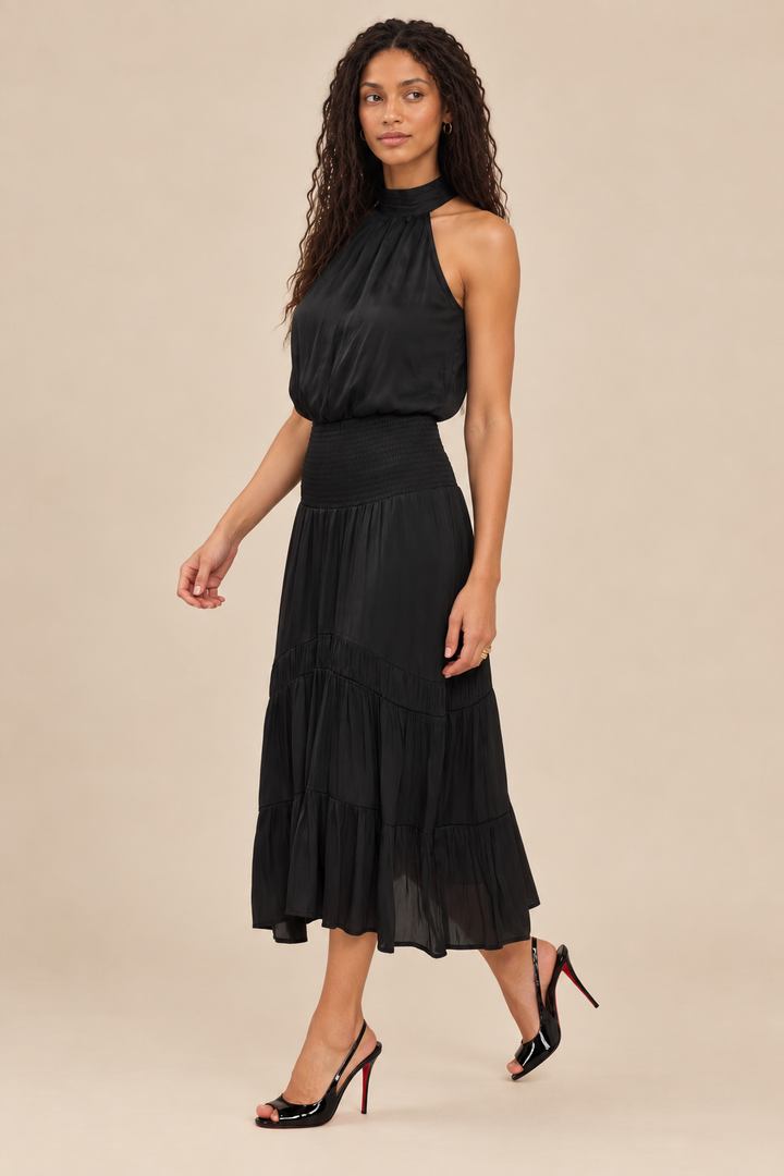 Ariana Halter Neck Midi Dress