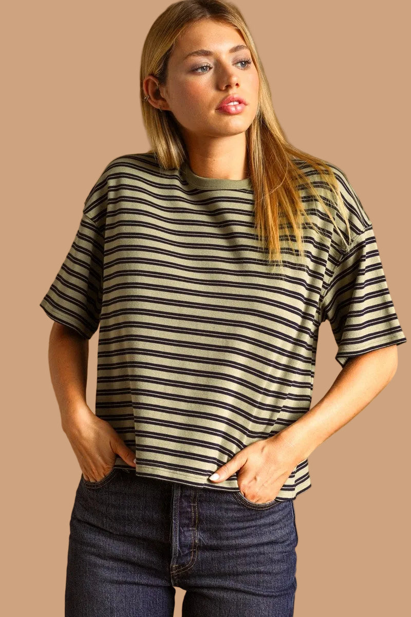 Jenna Double Striped Tee