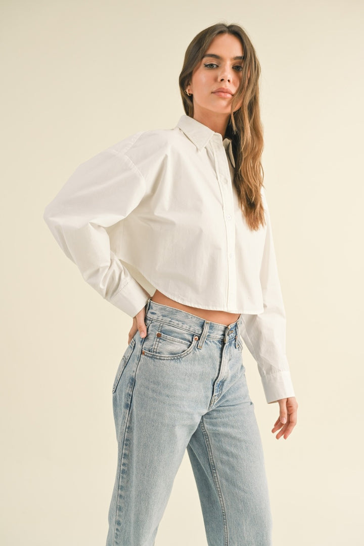 Jody Cropped Button Up