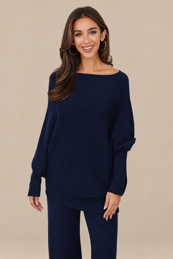 Cassie Asymmetrical Drape Sweater
