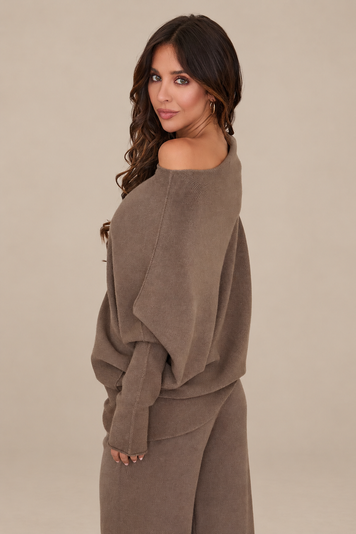 Cassie Asymmetrical Drape Sweater