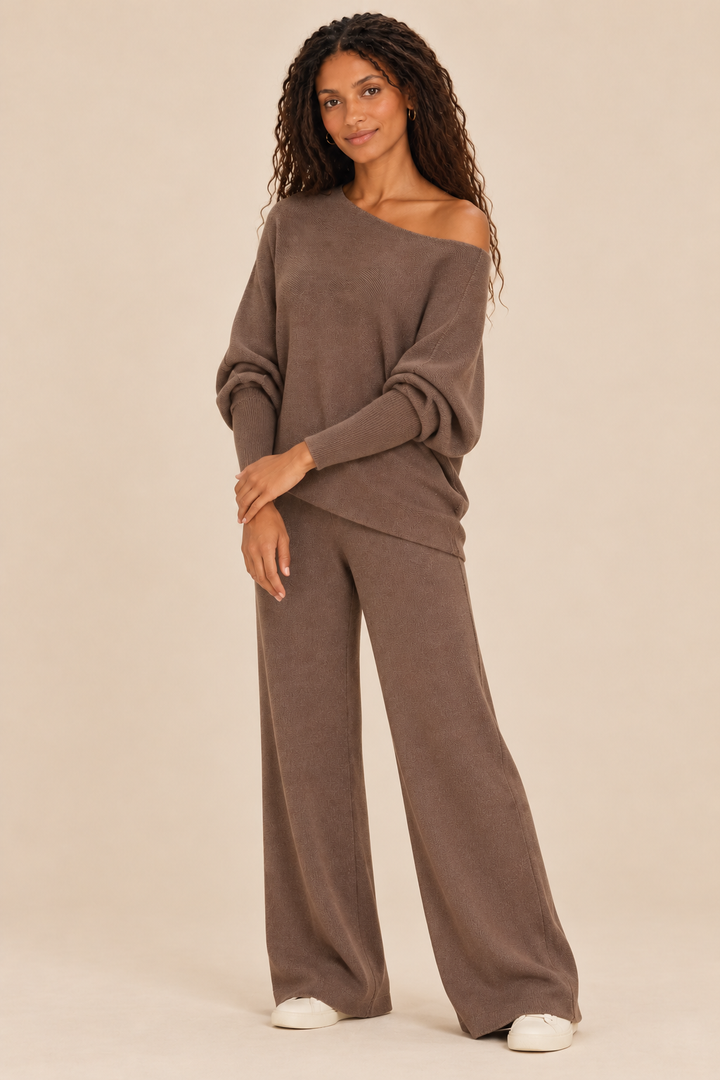 Cassie Asymmetrical Drape Sweater