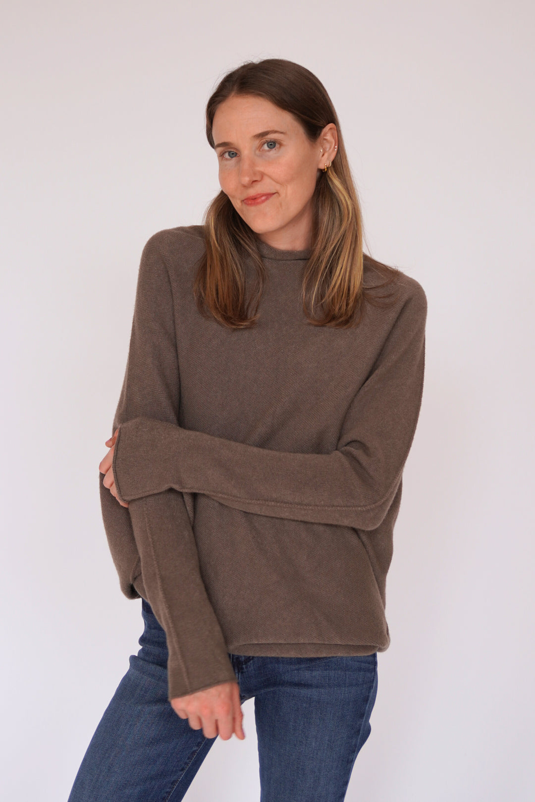 Cassie Asymmetrical Drape Sweater
