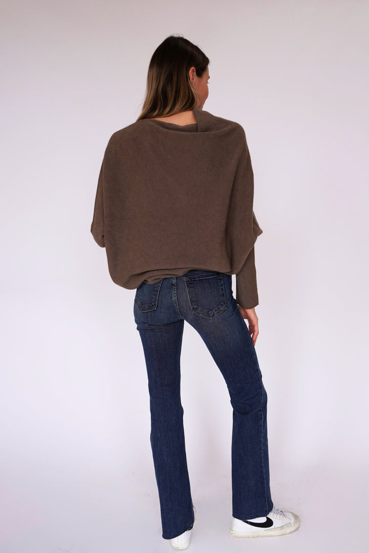 Cassie Asymmetrical Drape Sweater