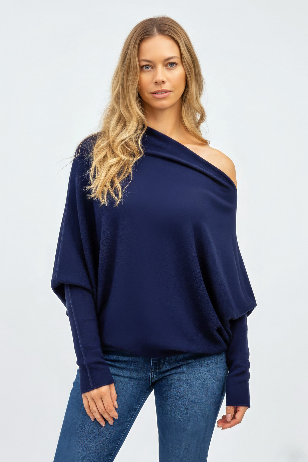 Cassie Asymmetrical Drape Sweater