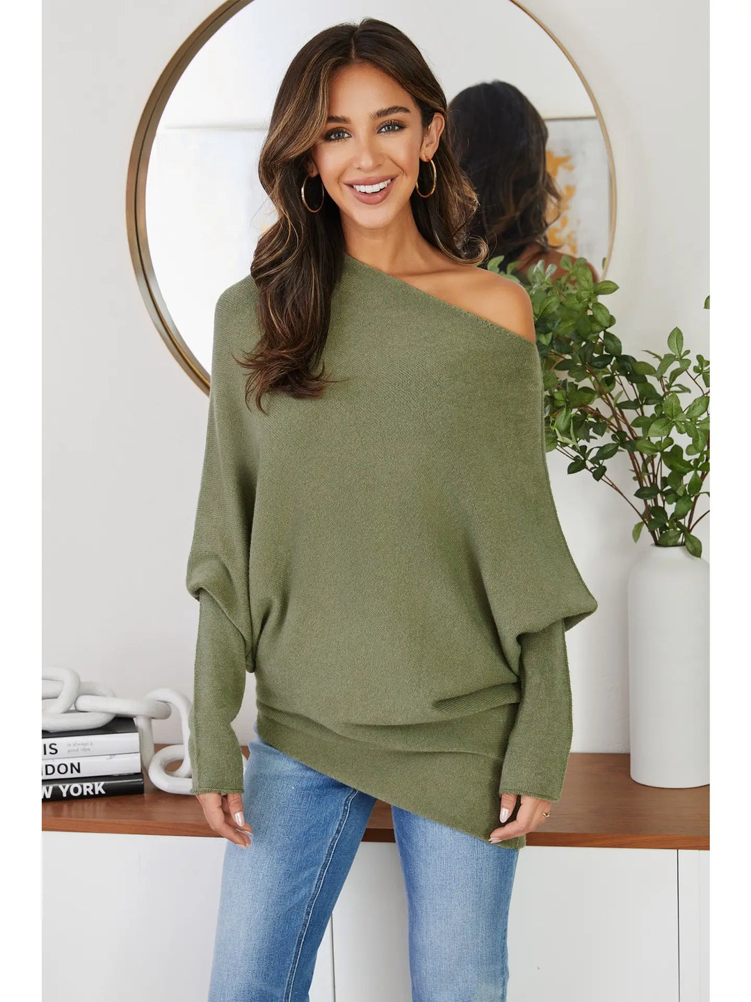 Cassie Asymmetrical Drape Sweater