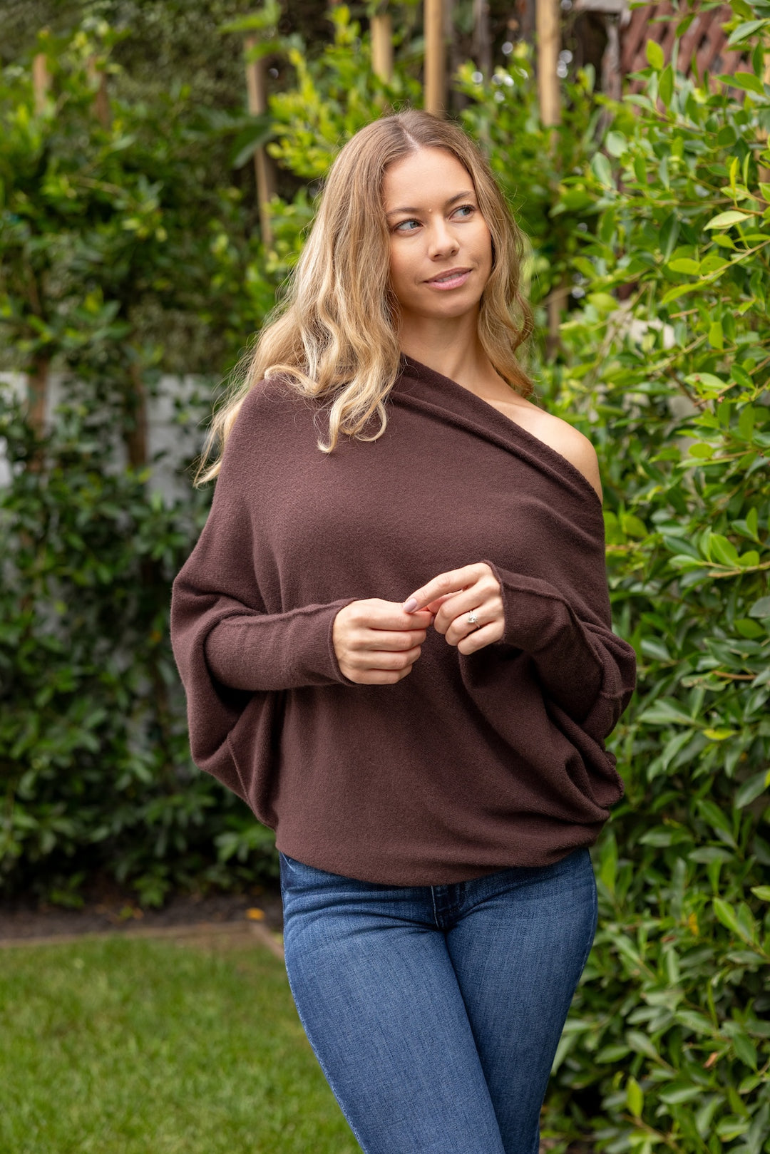 Cassie Asymmetrical Drape Sweater