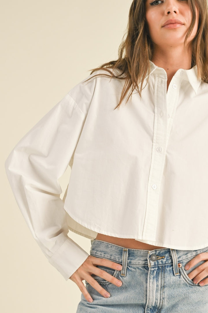 Jody Cropped Button Up
