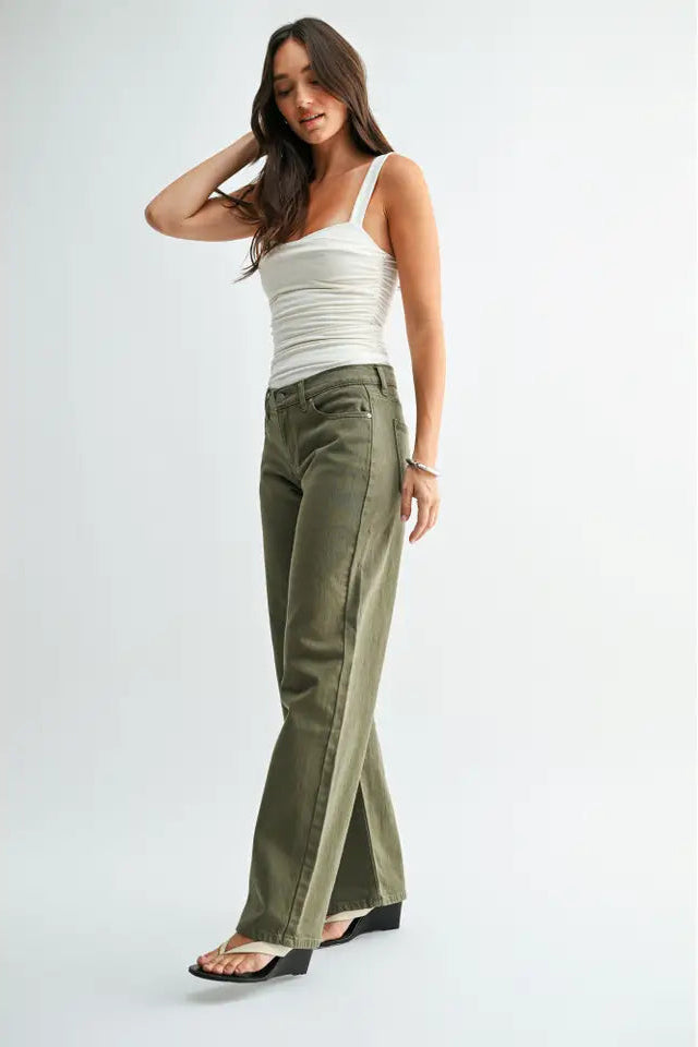 Low Rise Relaxed Straight Leg Jean