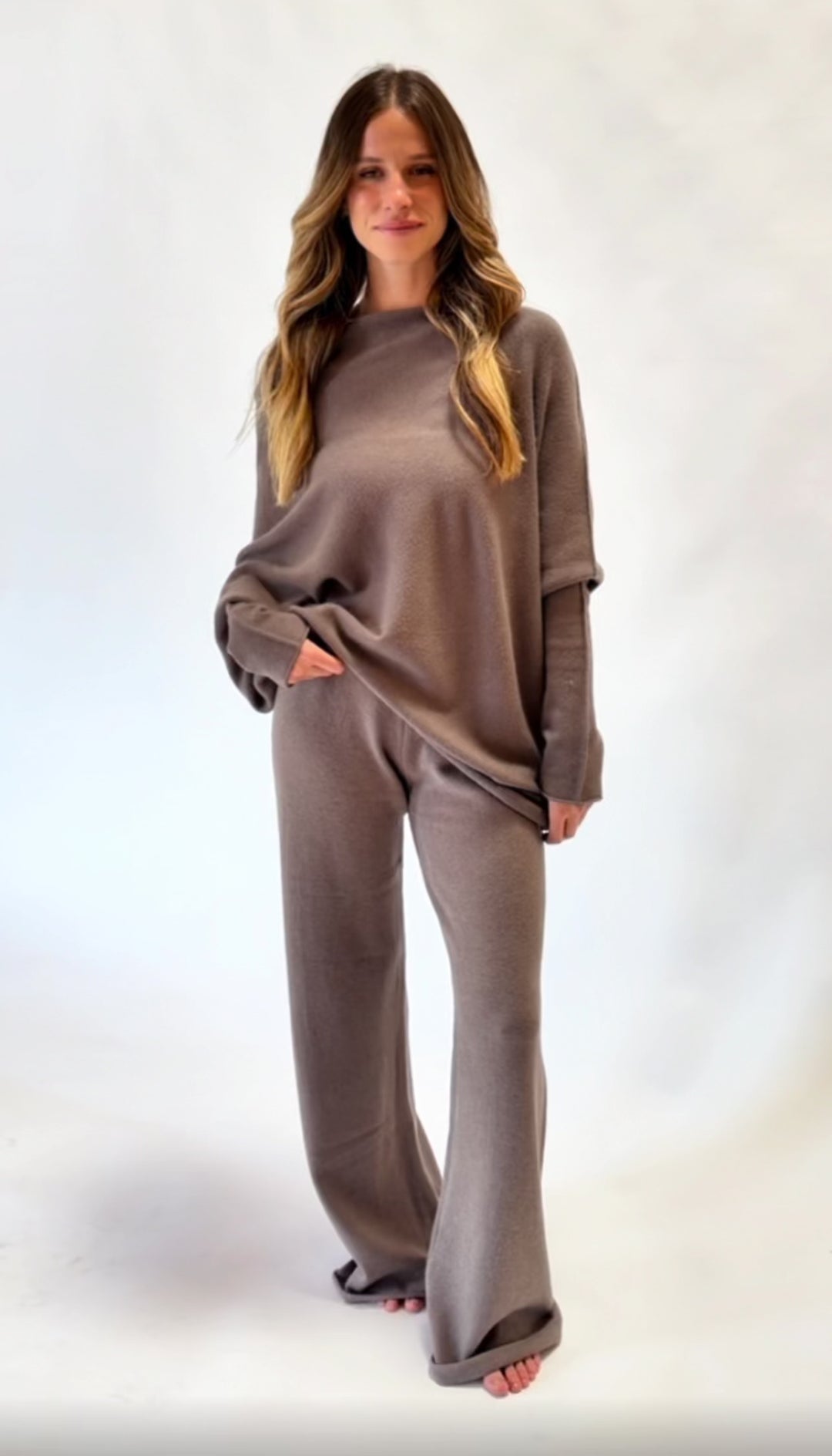 Cassie Asymmetrical Drape Sweater