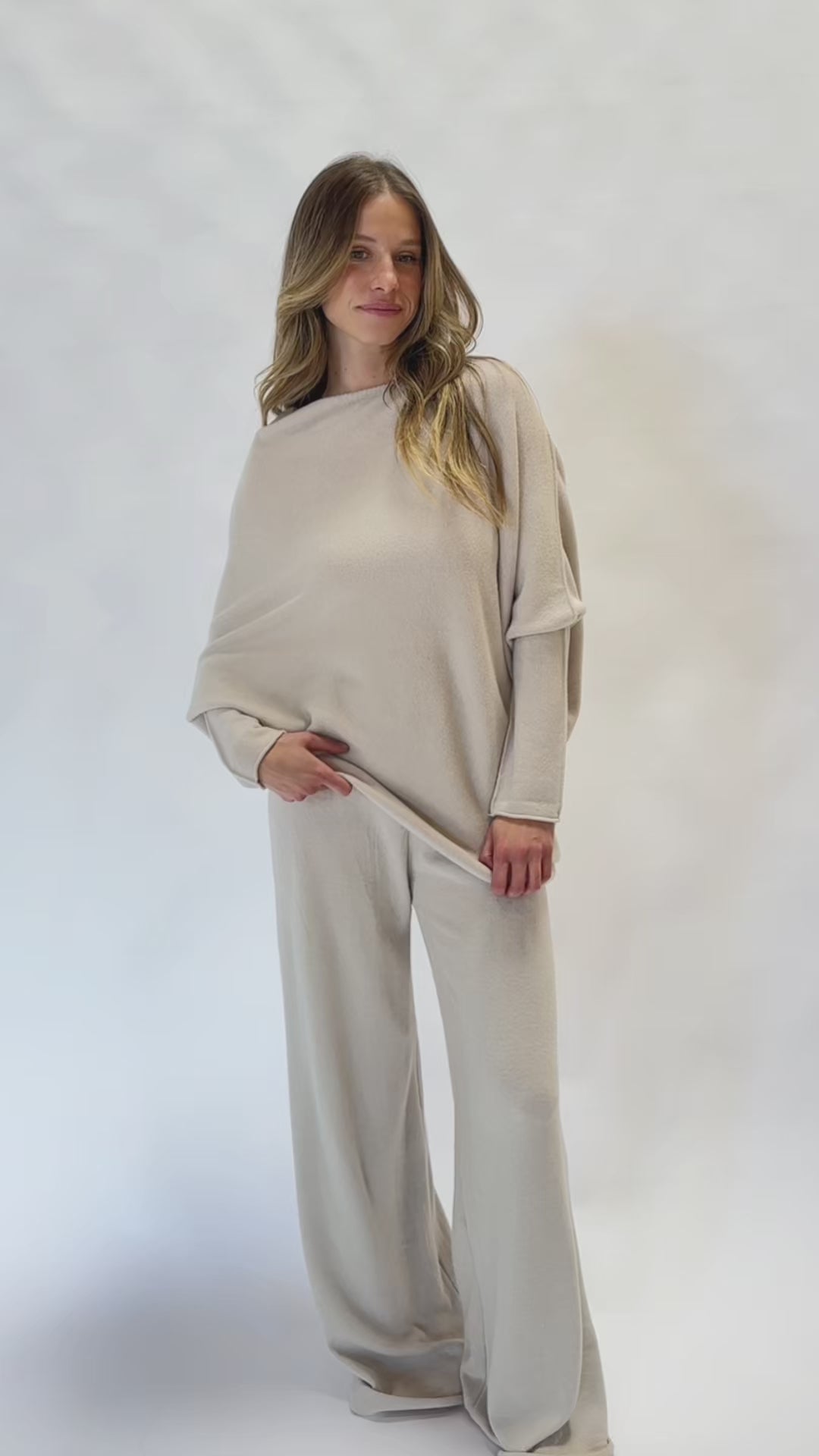 Cassie Asymmetrical Drape Sweater