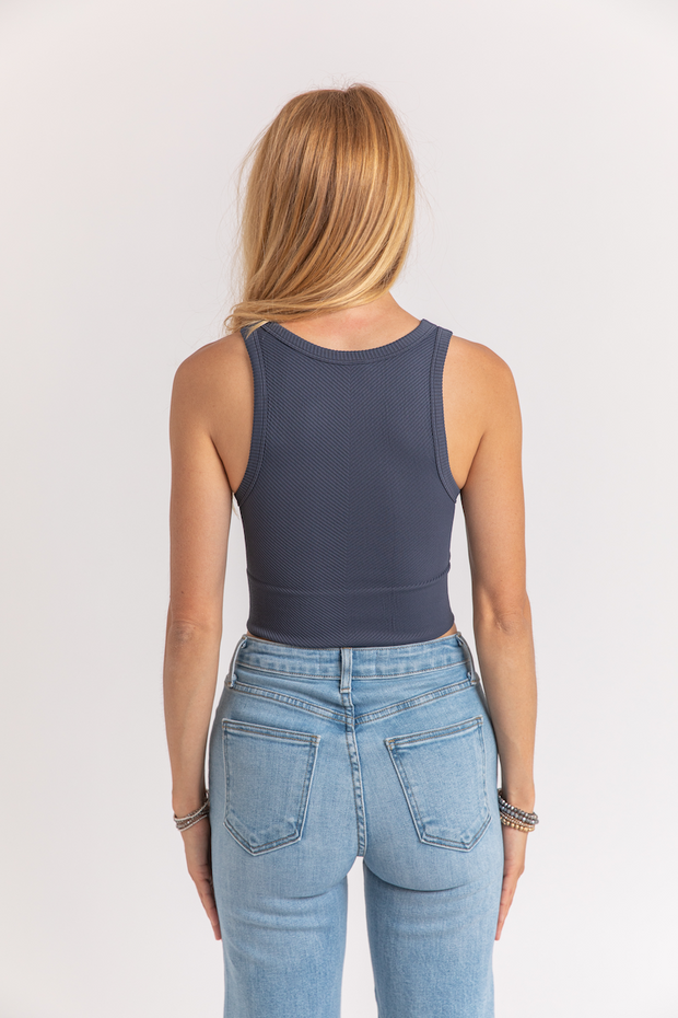 Halter Chevron Crop Top