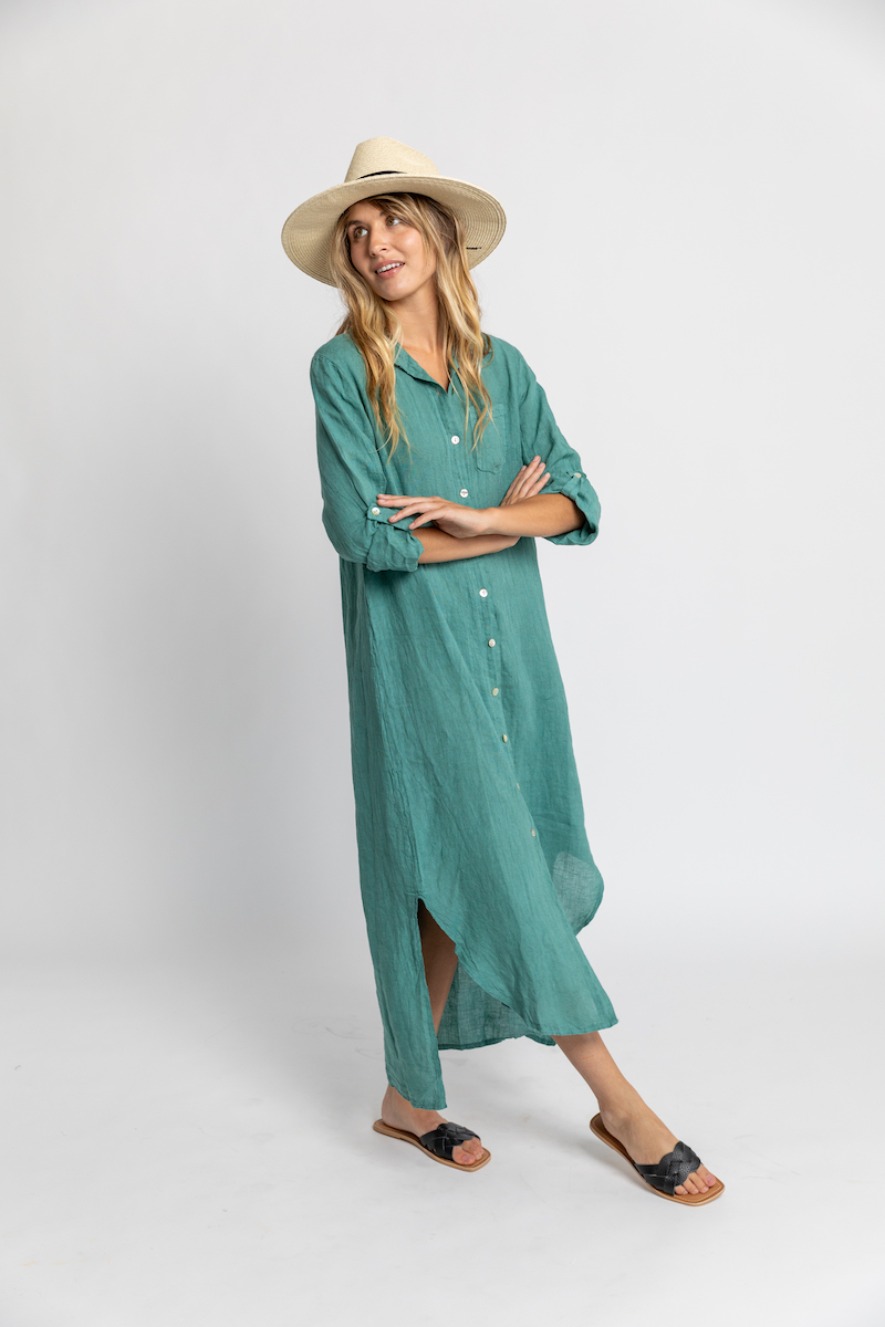 Island Time Linen Dress White Island Time Linen Dress White