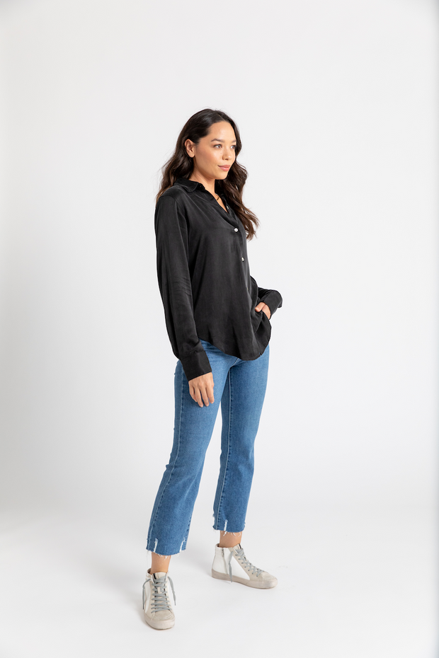 Gabby Cropped Flare Blue Jean