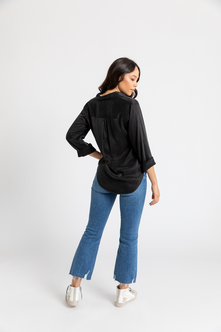 Gabby Cropped Flare Blue Jean