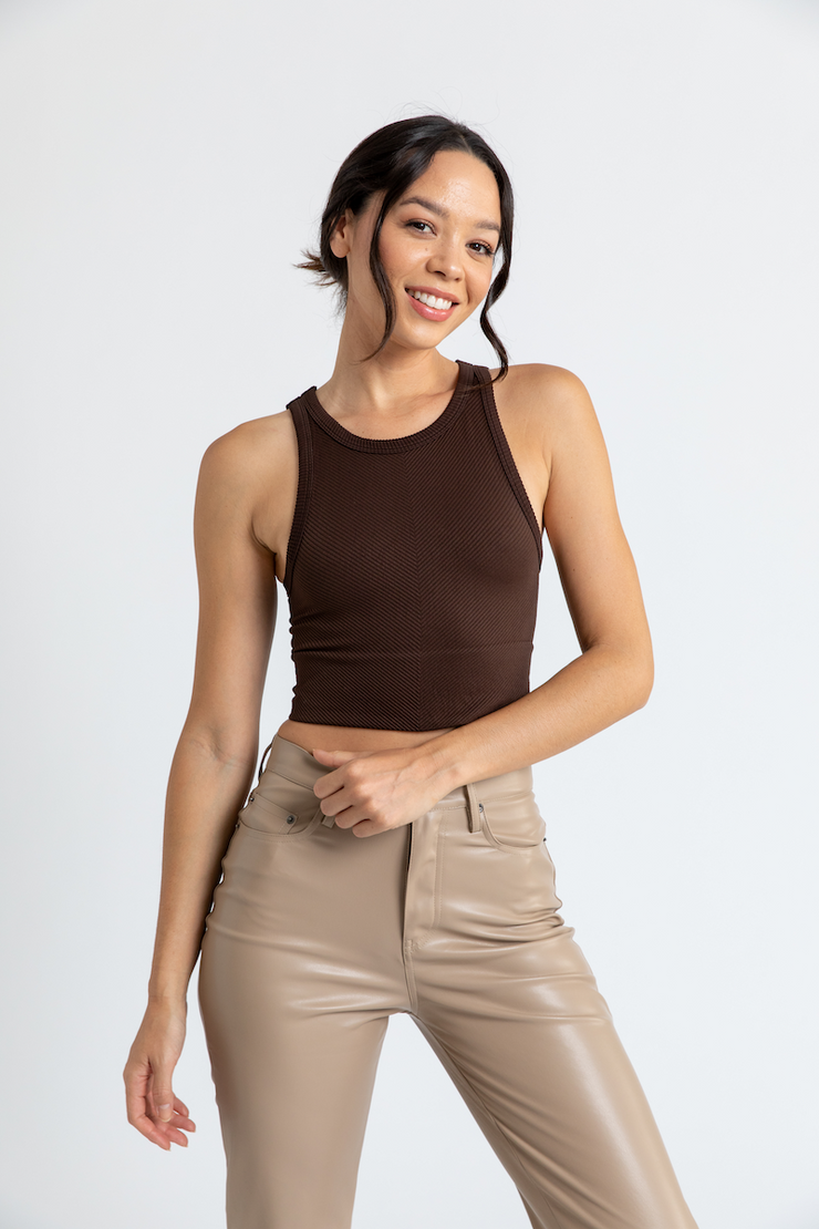 Halter Chevron Crop Top