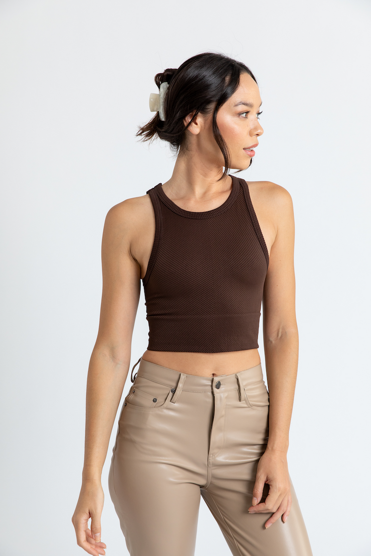 Halter Chevron Crop Top