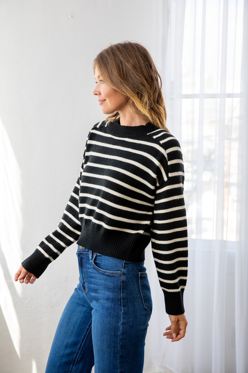 Thick sales striped sweater